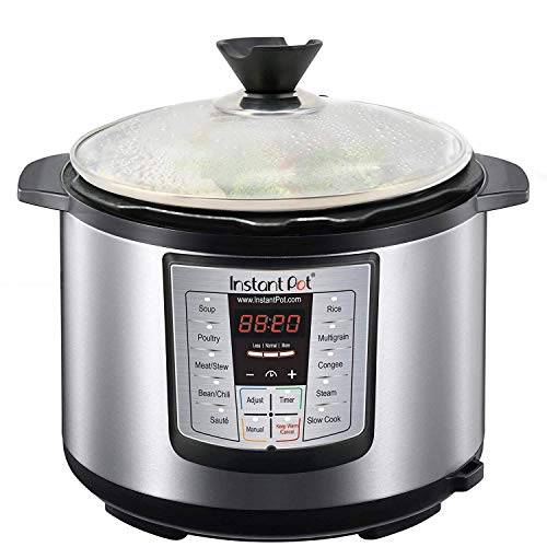 9 Inch Tempered Glass Lid Accessory For Instant Pot 5 Or 6 Quart Pressure Cooker, 8.5" Diametre Universal Pan Pot Clear Cookware Lid/Cover With Spoon Rest/Holder Knob Handle Design, With Steam Vent Holedesign, With Steam Vent Hole #TOP4