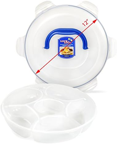 LocknLock Easy Essentials Food Storage Container With Dividers / Food Storage Bin With Dividers - 78 Ounce, Clear