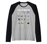 Tipos de Ángel Camisa Angel Fish Acuario de Agua Dulce Camiseta Manga Raglan