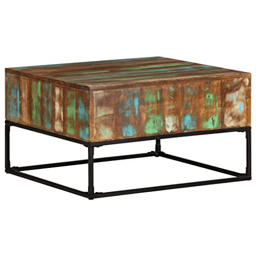 Genérico Mesa de Centro Madera Maciza reciclada 68x68x41 cm,Mesas de centro-320819