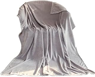 Flannel Plush Fleece Warm throw Bed Blanket, ALL Seasons, soft cover lightweight comfort Indoor-outdoor Microfiber snuggly Nap blankets (Single(130cm x 150cm), Burgundy)