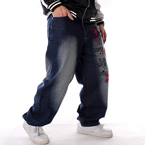 Men's Classic Baggy Jeans Y2K Hip Hop Streewear Jeans Casual Dance Jogging Trousers Loose Fit Denim Pants4