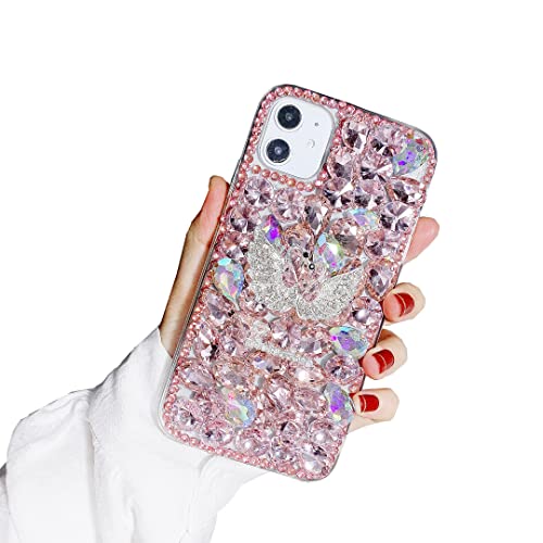 CrazyLemon �K�p iPhone 7 Plus / 8 Plus �P�[�X �N���A �V���R�[�� ���� �L���L�� �s���N ���C���X�g�[�� ���� �f�U�C�� �ґ� ���ؕ� ������� ���f�B�[�X ���� ���� �\�t�g �P�[�X (Cute Glitter Ca