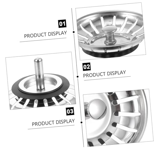 Tapón para desagüe de fregadero de acero inoxidable miniatura 3