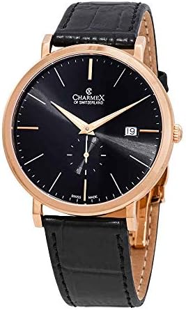 Ascot Black Dial Black Leather Men's Watch 2926