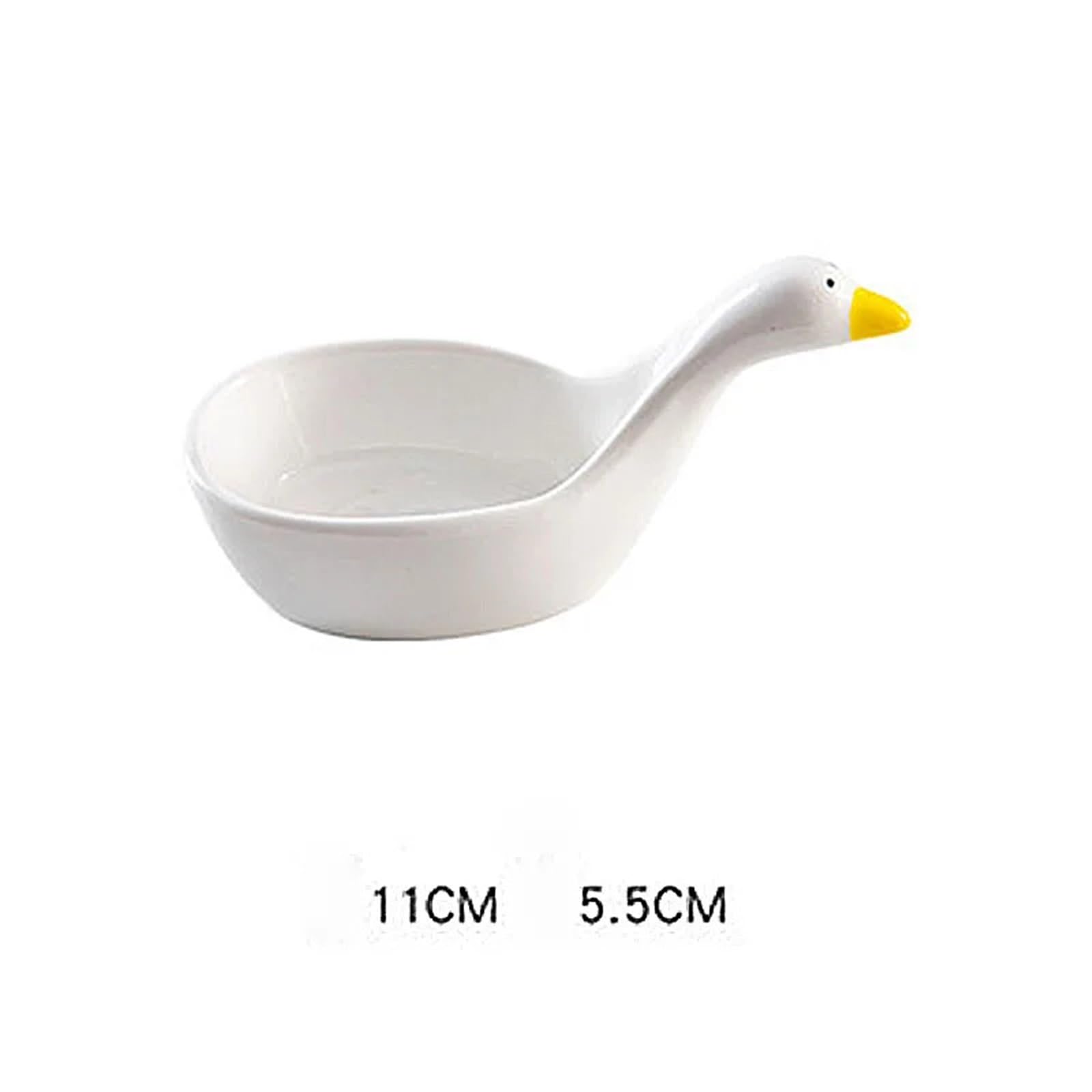 Coquetiers, 5 pièces Belle Mini oie Style créatif en céramique Errant décoration de la Maison Porte-Oeufs Tasse Oeuf Outil