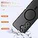 YENAPOON for Samsung Galaxy S25+ Plus Case, Matte Magnetic Phone Case with 1 Screen Protector, Support for Magsafe, Translucent Frosted Shockproof Protective Cover for Samsung Galaxy S25+ Plus, Black