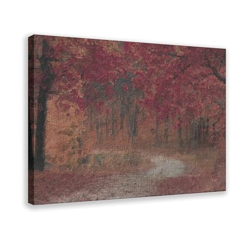 Toile vintage forêt d'automne 40 x 60 cm pour réchauffer votre intérieur