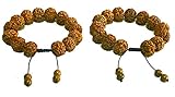 Zillion Craft natural Rudrakhsa bead bracelet for Yoga Meditation and Wellness.Set of two Big size...