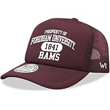 Fordham University Rams FU NCAA Trucker Mesh Snapback Cap Hat Maroon
