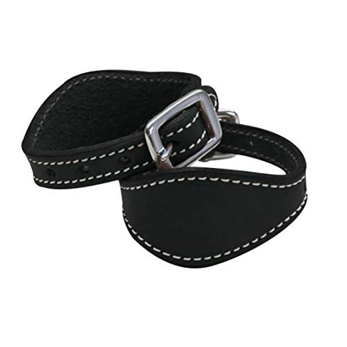 Saddles & Such Black Leather Stirrup Hobble Straps from