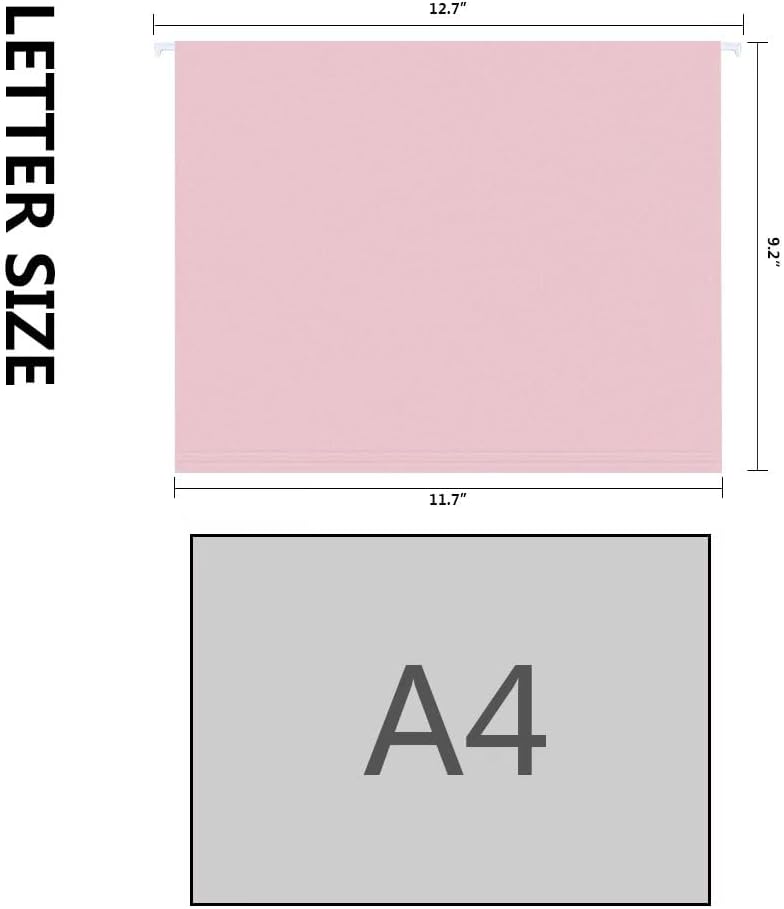 50pcs MagDurnus Hanging File Folders, Pastel Color Design,Letter Size with 1/5 Adjustable Cut Tabs, Assorted 12 Styles,Decorative,Drawer,Desk and Cabinet Use - Image 3
