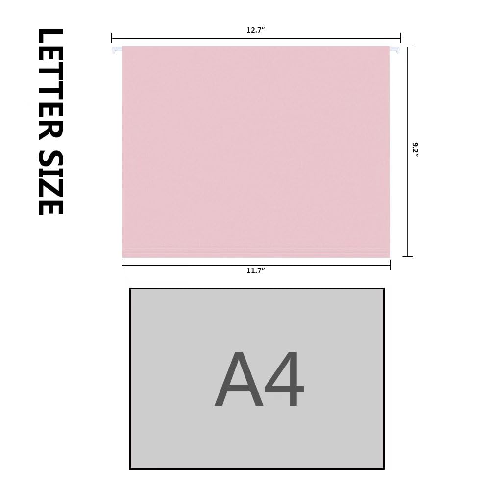 MagDurnus Hängemappen Set - 25 Stück Pastellfarben Briefgröße Mit Verstellbaren Laschen