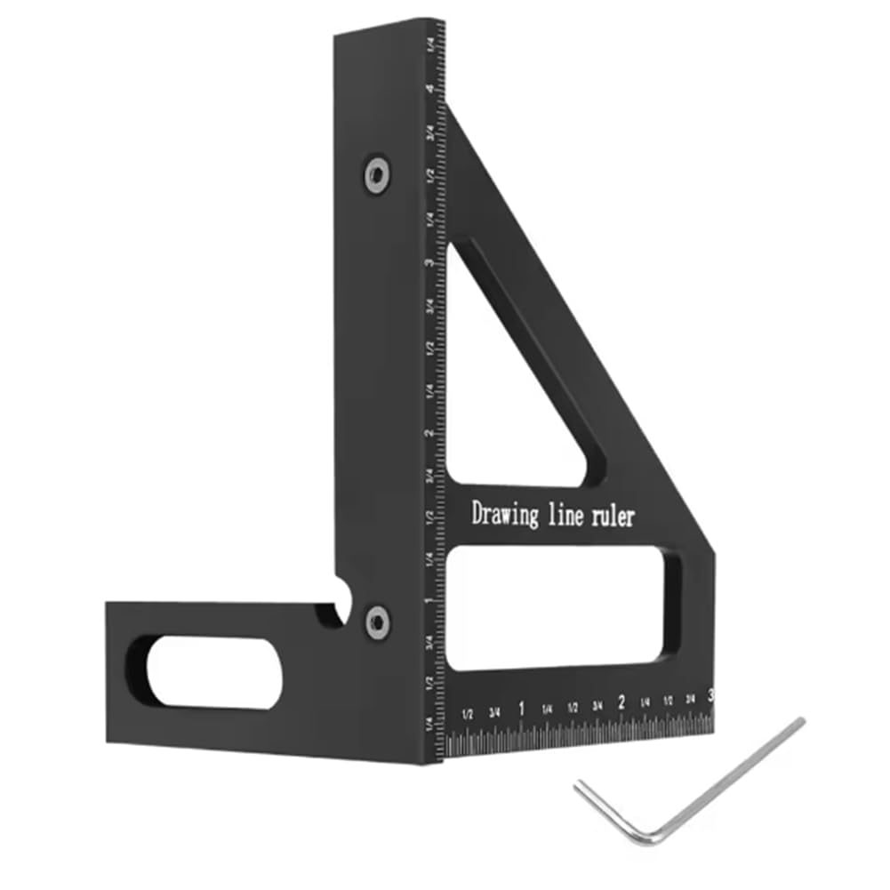 Jnchdghwa Carpenter Square 3D Multi Angle Woodworking Protractor Miter Triangle Ruler 45/90 Degree Layout Measuring Tool
