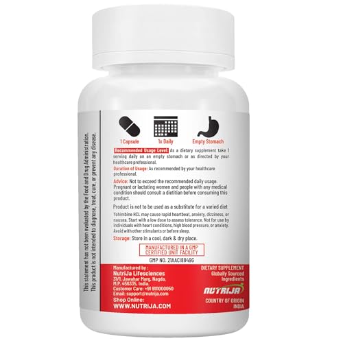 NutriJa Yohimbine 5 MG - 30 Capsules - Image 4