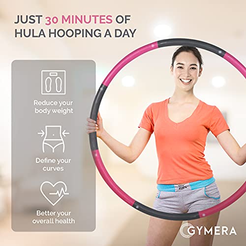 Gymera Weighted Hula Hoop for Weight Loss | Full Body, Low Impact Fun Aerobic Exercise to Burn Calories at Home