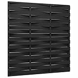 Tidyard Zaunelement Zaunpaneel Gärtenzaun für Gärten, Wälder, Balkone und Terrassen Flechtzaun Sichtschutzzaun Windschutzzaun Sichtschutzwand WPC 170x180 cm Schwarz