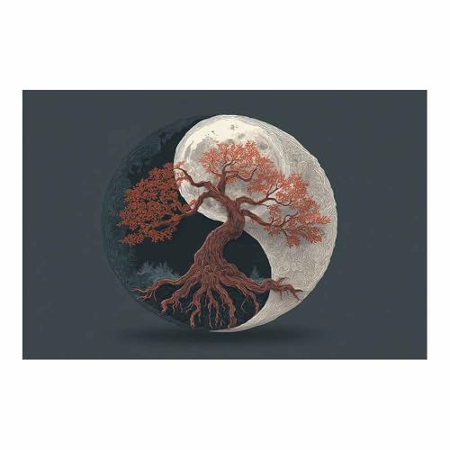 Peintures Arbre de la vie ZAMAEIU 80x120cm, le cadeau idéal pour art mural