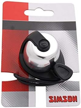 Bicycle Bell Allure Silver & Black Simple Design Compact Size with Clear Tone Tool not Used Strap for Fastening