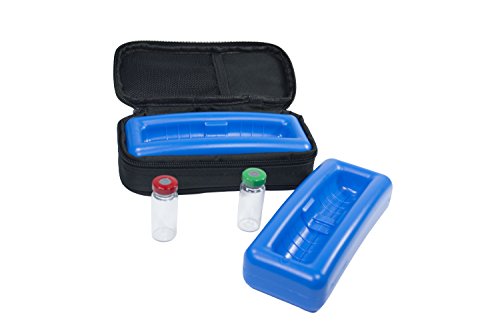 Chillmed Micro Cooler Bag - Diabetic Insulin Vial Carrying Case Travel Pack With Re-Freezable Ice Pack - Up To 12 Hours Of Cool Time (Black + Extra Ice Pack) #TOP26