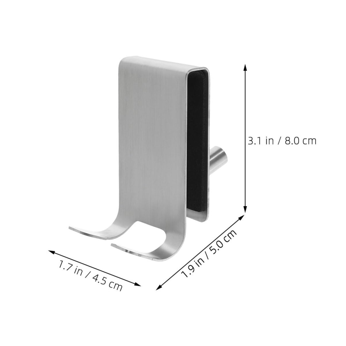 KALLORY 2pcs Over Door Hooks Durable Stainless Steel Towel Hangers for Doors Space Saving Design for Bathroom Living Stylish Versatile