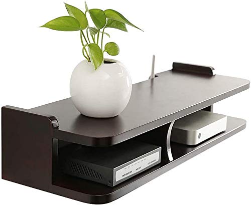 An der Wand montierte schwimmende Regale aus Kiefernholz für TV-Box Set-Top-Box, schwimmende TV-Konsole, Schrank für