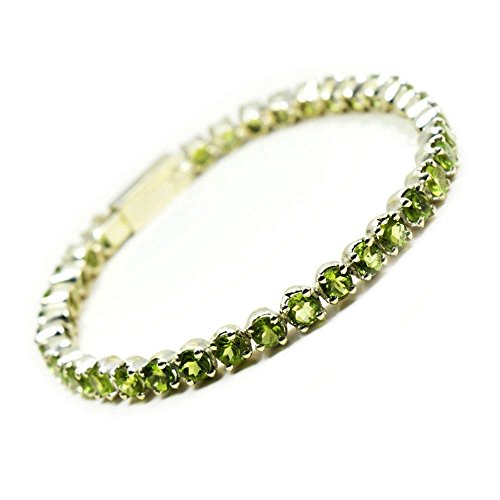 Péridot naturel vert bague argent 925 cadeau idéal femme