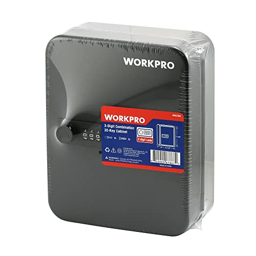 Armoire à clés WORKPRO en acier robuste avec serrure de sécurité et crochets fixes