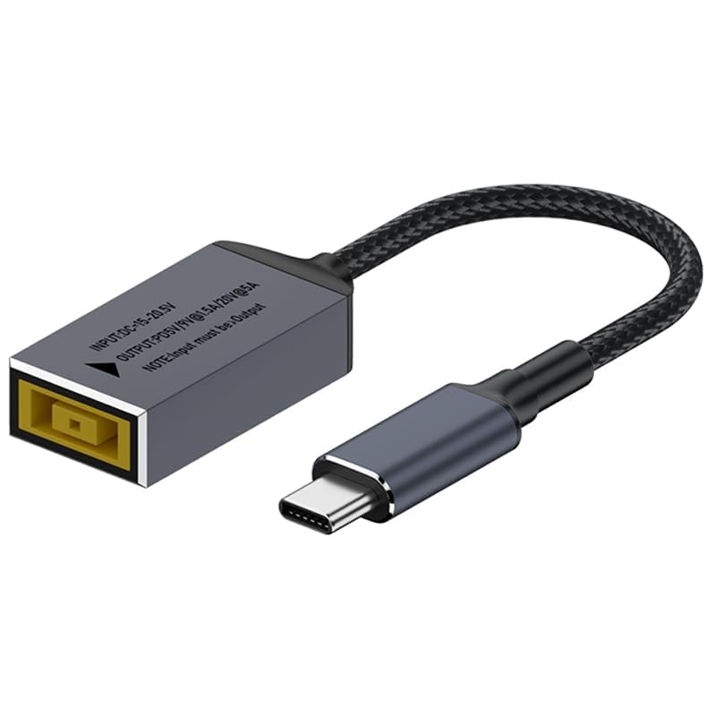 WISTAR Slim Tip Female Input to USB C PD Male 100W Power Charging Cable, for Lenovo Square Mouth Power Adapter to USB Type-C PD Output 5V/9V/20V. Used to Charge USB-C Port Laptops,Phones,Tablets-image-46