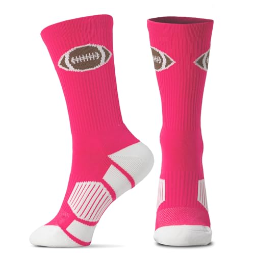 ChalkTalkSPORTS Pink Football Socks - Mid-Calf - Ball - Youth