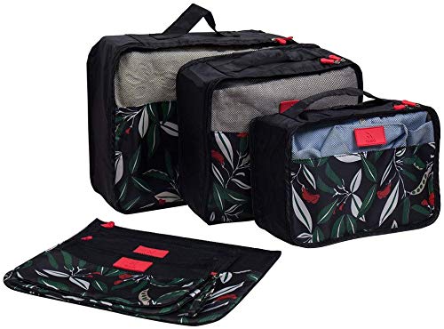 Bolsas de almacenaje de ropa de viaje con estampado floral para equipaje