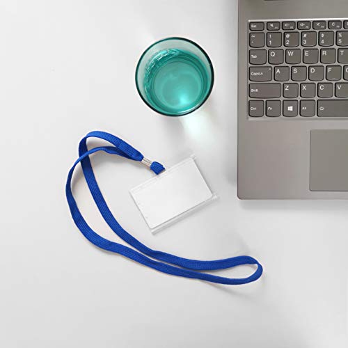 Placas para nombre D.RECT con cinta y funda transparente para eventos y oficinas, pack de 50 7