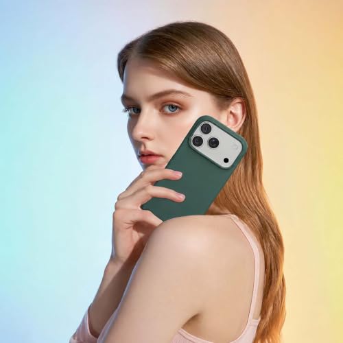 Image of DIZORO Compatible with iPhone 17 Pro Max / 18 Pro Max Case, Liquid Silicone 3 Layers Full Covered Soft Gel Rubber Phone Case,Shockproof Protective Cover with Anti-Scratch Microfiber Lining- Forest