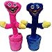 Coppia Poppy Playtime Huggy Wuggy Danzante Rosa con Movimento Elettronico per Bambini. Peluche Giocattolo Danzante con Canzoni per Imparare Le Lingue e Il Ritmo.