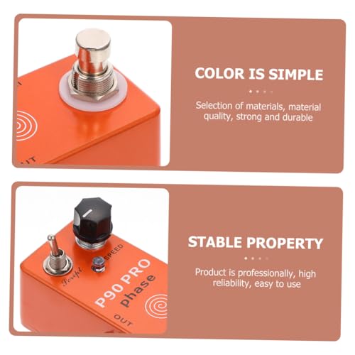 Effet de guitare orange BESTonZON boîtier mini pocket à effet de phase fluide - 3