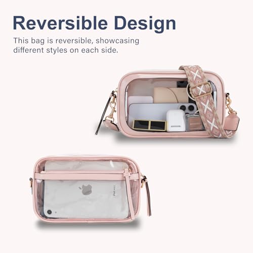 Image of Wuflyover Clear Bag for Stadium Events, Clear Crossbody Purse for Women