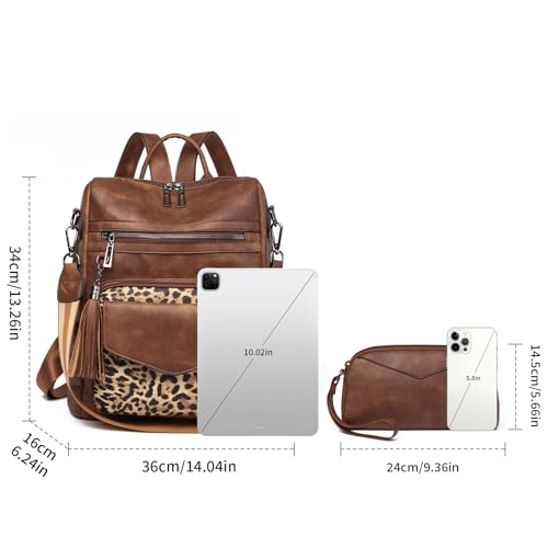 GAEKEAO Designer Leather Backpack Purse
