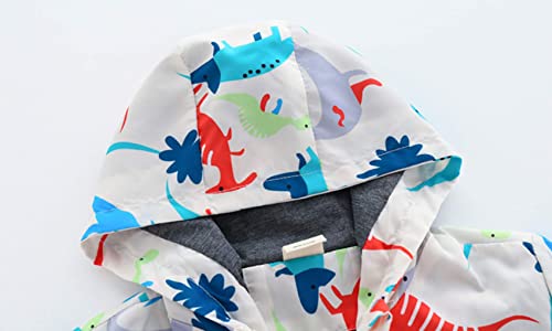 Baby Toddler Boys Windbreaker Jacket Dinosaur Car Hooded Jacket Coat Hooded Top Spring Fall Kids Outwear 1-6 Years3