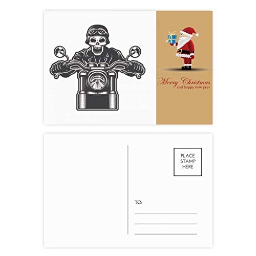 Cartes postales moto Père Noël (lot de 20) pour vœux de fin d'année
