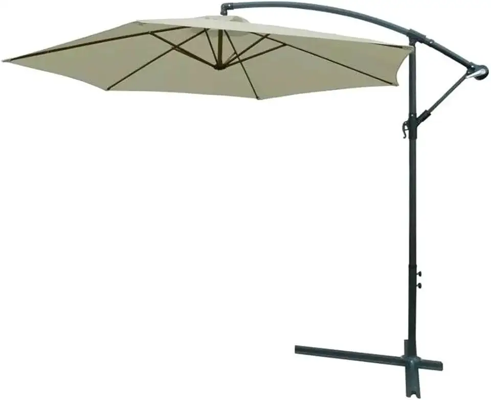 Ombrelone Guarda Sol 3 Metros - Sombreiro Para Piscina Praia Sítio Jardim Suspenso Lateral - Feito De Alumínio e Poliéster