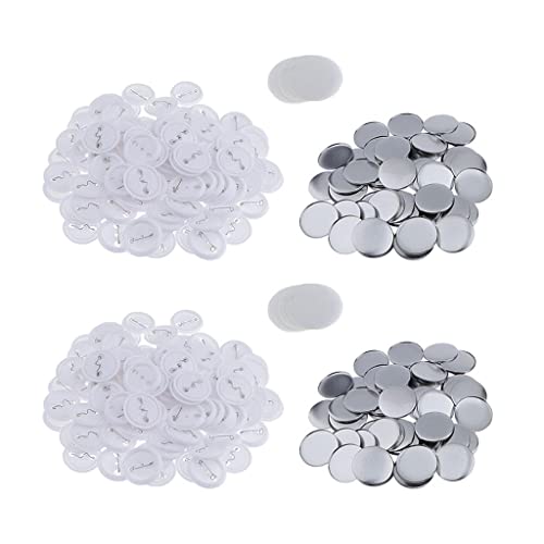 Baoblaze 200 conjuntos de botões com distintivos de pino 44 mm para fabricante de crachás na parte s