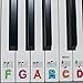 Autocollants pour clavier ou piano - Pour apprendre aux enfants à jouer de manière amusante - Jusqu’à 61 touches - Psmw61