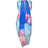 TOSKATOK Damen Damen Groß Multicolor Hell Blumenmuster Strand Urlaub Sarong Pareo Rock