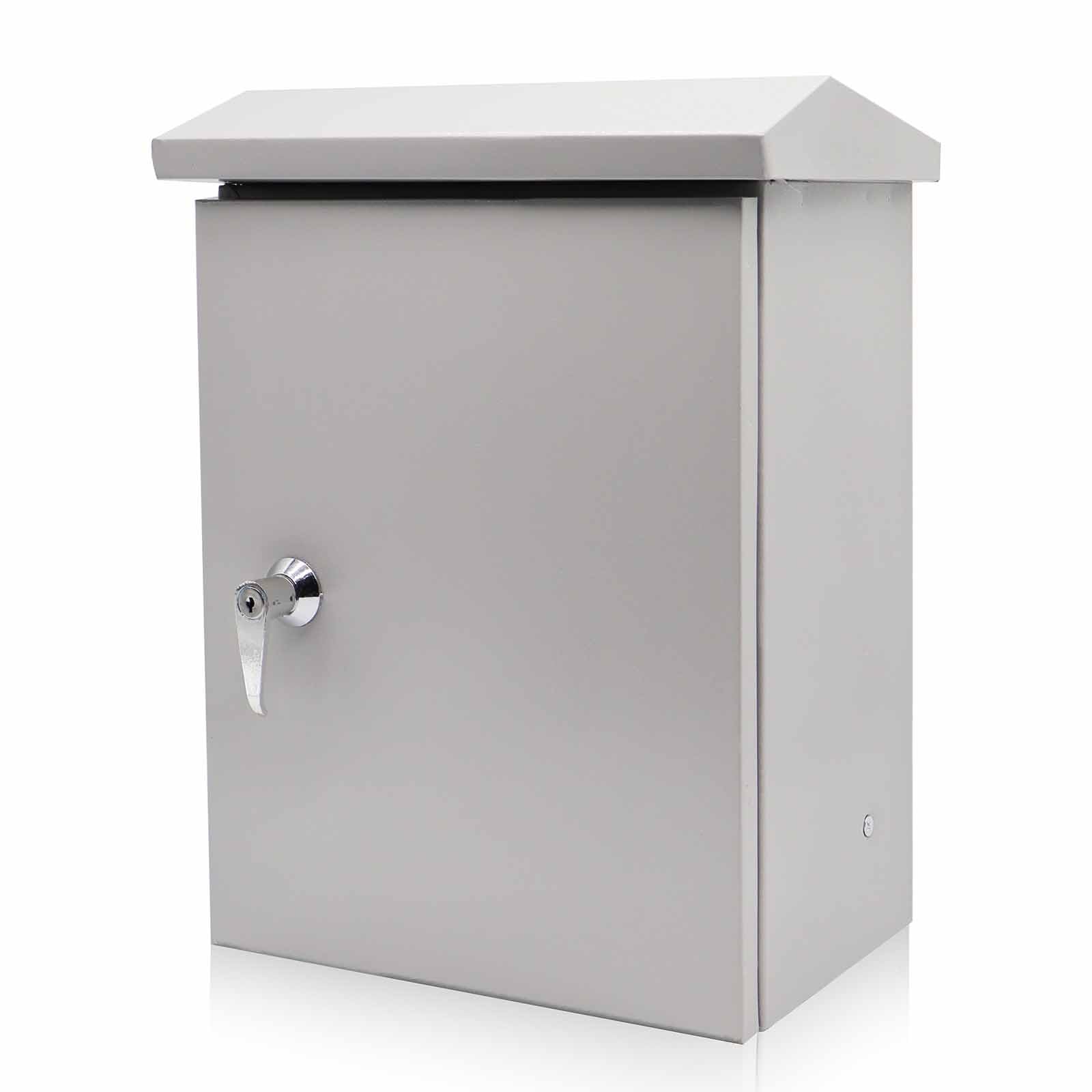 Caja Estanca Exterior Electrica, Caja Conexiones Exterior para Interiores y Exteriores con Cerradura y Placa de Montaje para Montaje en Pared(25x30x15cm/10x12x6in)