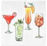 Gift Boutique 100 Count Summer Drink Cocktail Beverage Napkins Disposable Paper Martini Margarita Bar Dessert Napkin for Tropical Summer Spring Beach Pool Birthday Party & Baby Shower Table Party