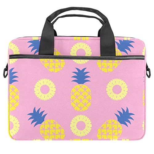 Sac à bandoulière pour ordinateur 13-14.5 pouces motif fruits d'été jaune rose