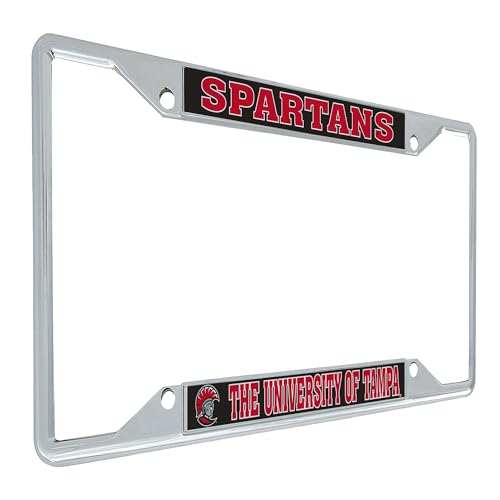 Desert Cactus University of Tampa Spartans Metal License Plate Frame for Front or Back of Car Officially Licensed (Mascot)