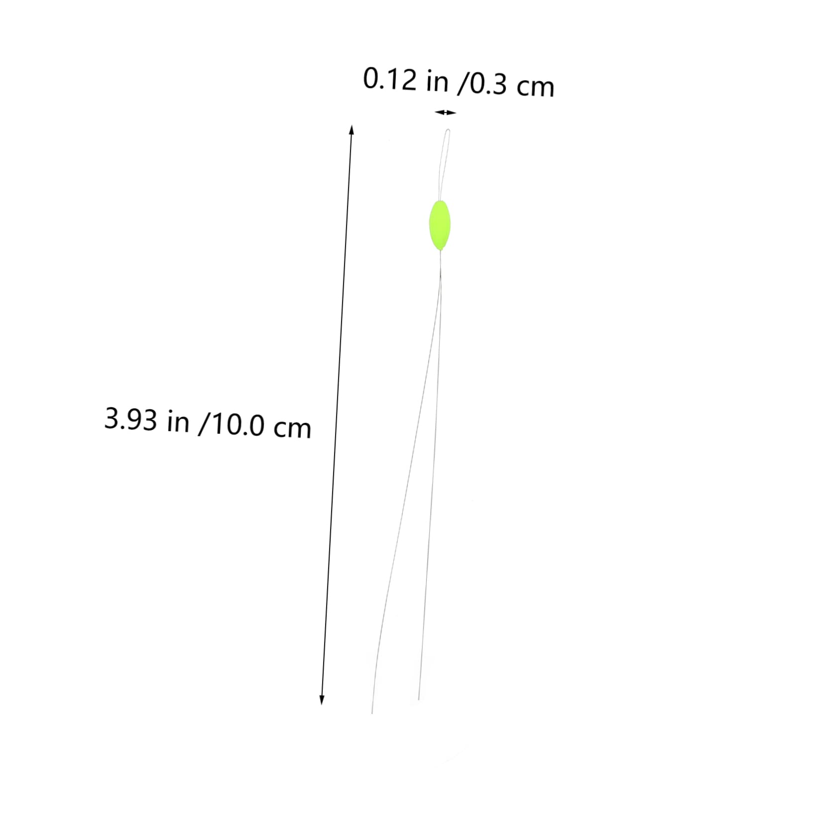 SUPVOX Lot De 2 Flotteurs De Pêche en Plastique Petits Lumineux Et Réactifs Phosphorescents Et Verts