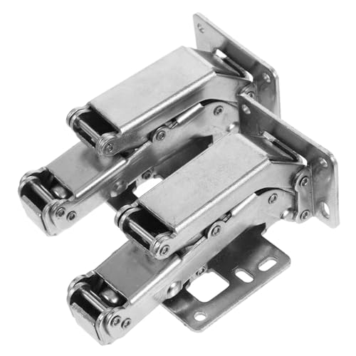 TEHAUX 2 piezas Bisagras Hidráulicas Silenciosas para Muebles Bisagras de Soporte Estable para Gabinetes Acero Frío Resistente Instalación Superficial para Muebles de Gran