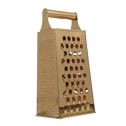 CLISPEED 多機能キッチン四面ステンレス製おろし器 だいこん チーズ 野菜用スライサー 快適ハンドル付き 省力速切り 家用調理ツール収納便利